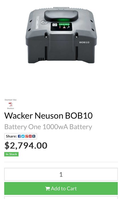 WACKER NEUSON BOB10 1008Wh - Мощна батерия 50.4V 20Ah 2024г.