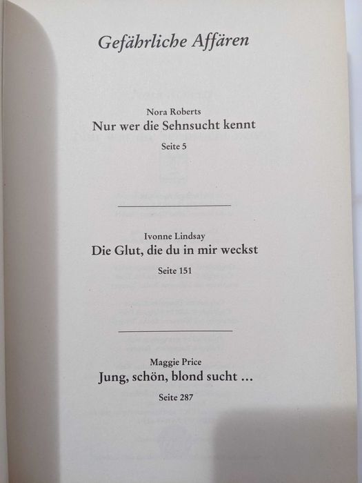Nora Roberts u.a. - Gefährliche Affären (3 în 1) - Stare f. bună