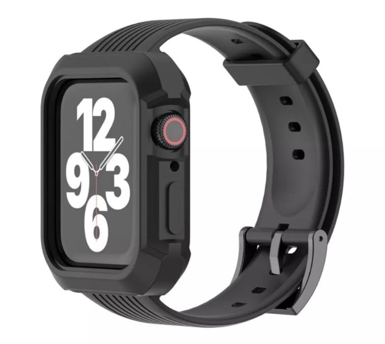 Curea cu Husa Bumper Silicon Compatibila Ceas Iphone Apple Watch