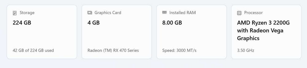 Бюджетен геймърски компютър ryzen 2200g 8GB ram Radeon rx470 4GB