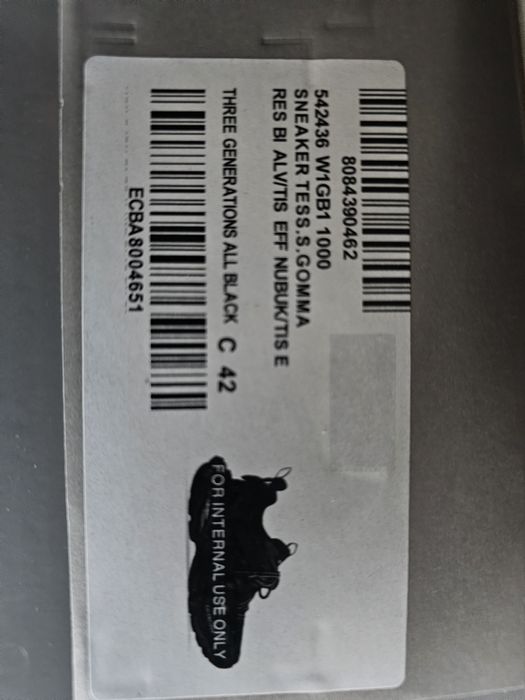 Balenciaga Track Black NOI full box 42