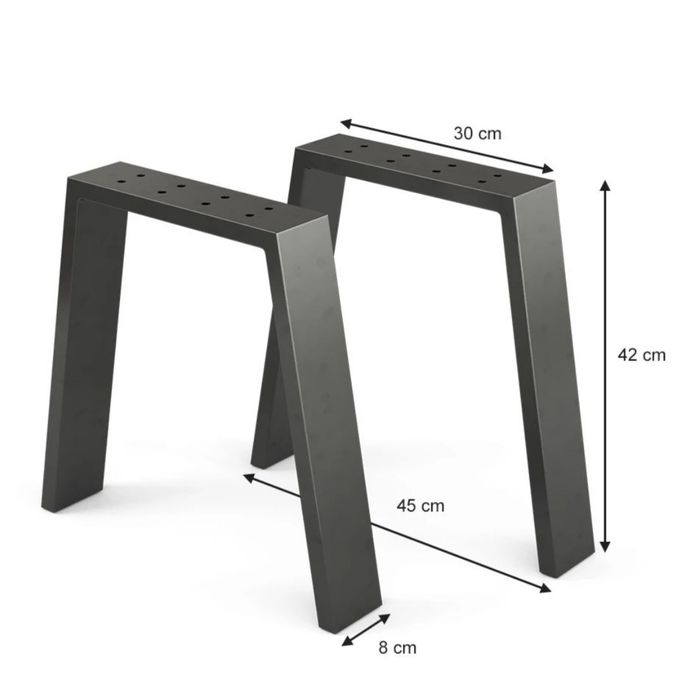 Метални крака за маса/пейка (42х45х8) 3120