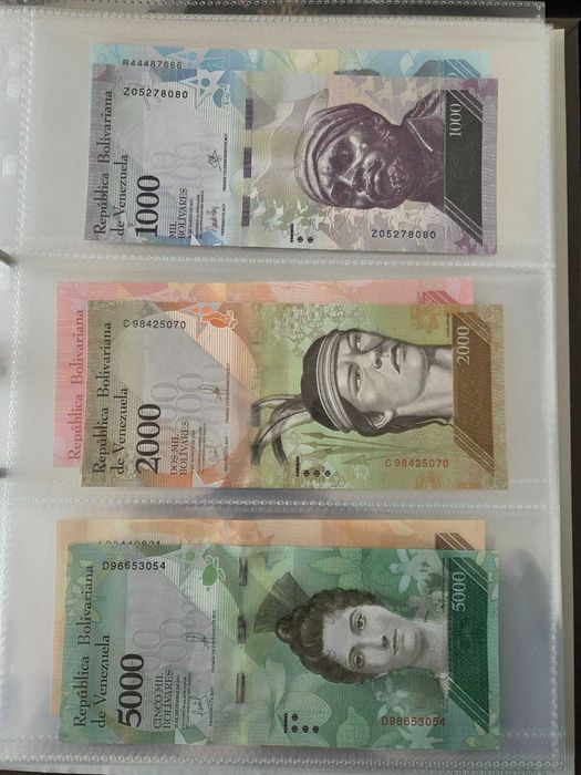 Лот банкноти Венецуела от 2-50000, UNC