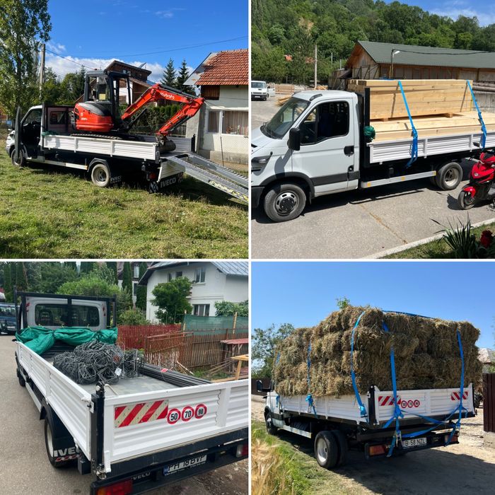 Mini-excavator 3 tone de inchiriat / duba basculabila 3.5 tone