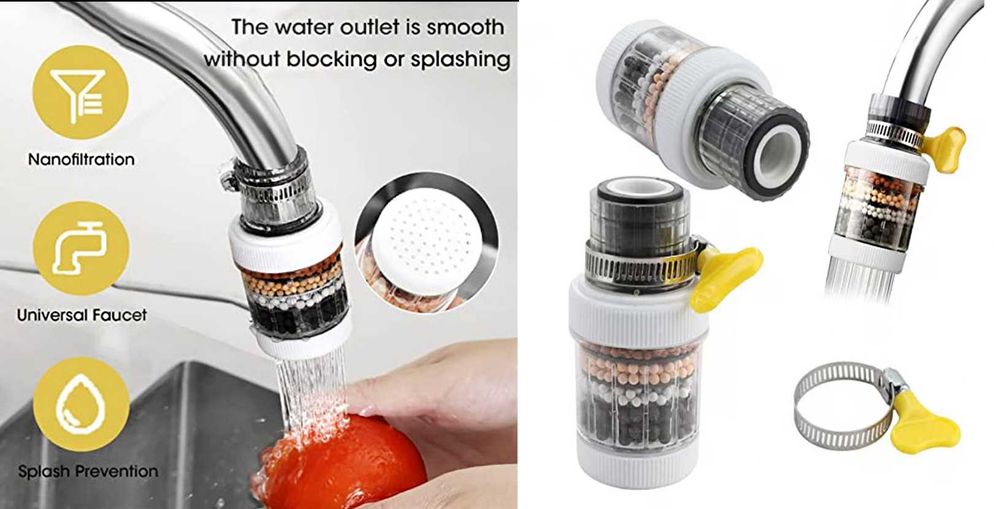 filtru de apa pentru robinet chiuveta bucatarie sau baie universal nou, purifica apa