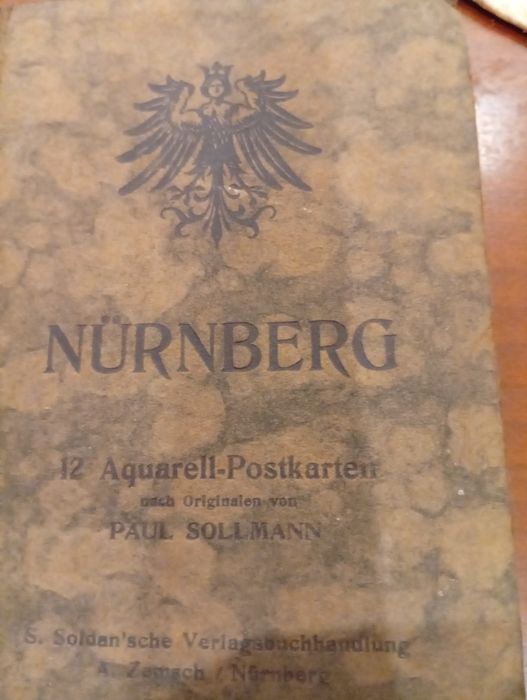 Set rar de 12 Cărți Poștale Vitange Nurnberg -Acuarele Paull Sollmann