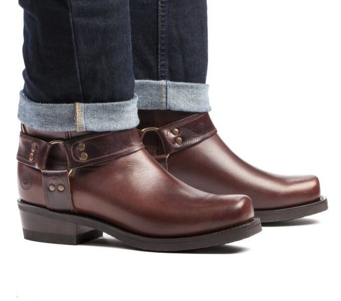 Încălțăminte Harley, maro și negru, bocate și cizme, piele naturală