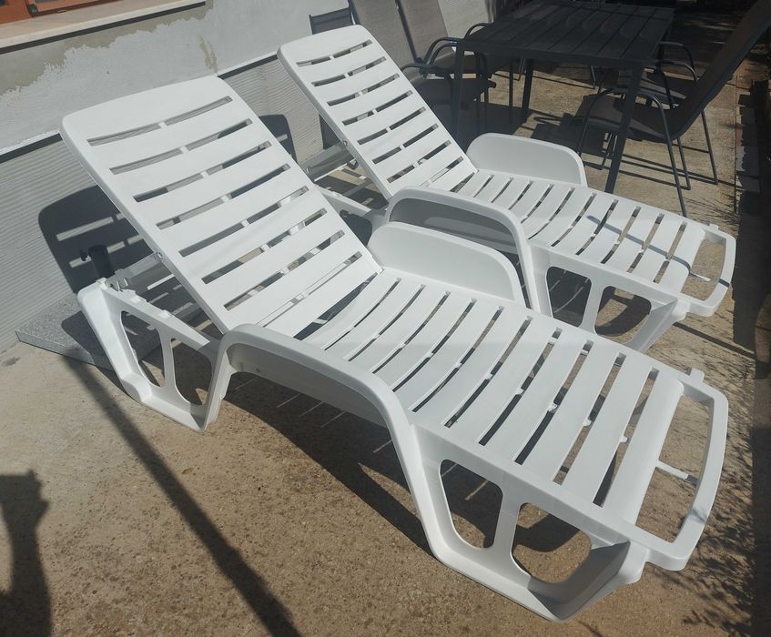 Шезлонг Lettino Fisso плаж  подлакътници градински плажен басейн легло