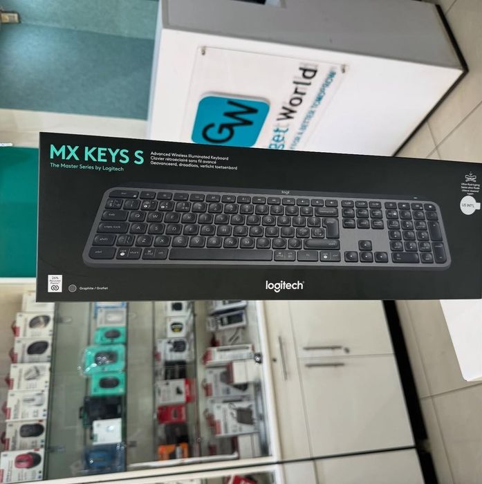Русская Раскладка! Logitech mx keys s Black Беспроводная Клавиатура