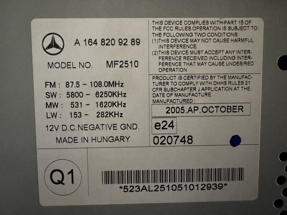 Comand mercedes