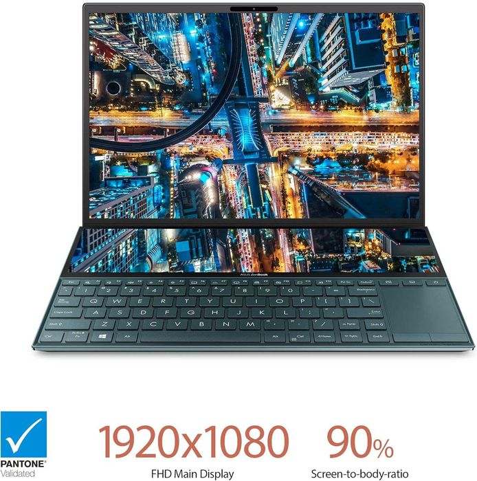 ASUS ZenBook Duo UX481 14” FHD NanoEdge Bezel Touch, Intel Core i7-10510U, 16GB RAM, 512GB PCIe SSD Innovative ScreenPad Plus