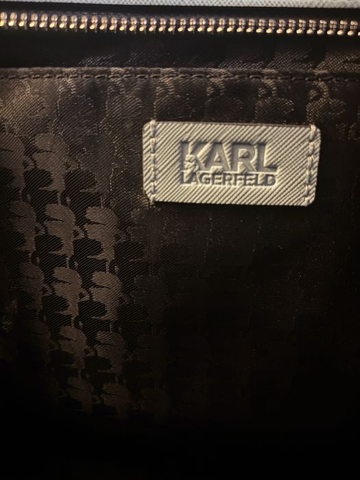 Geanta Karl Lagerfeld din piele albastra