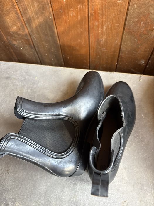 Гумени ботуши с част от плат