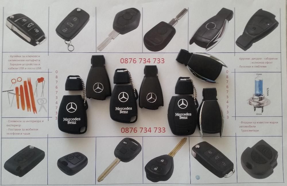 Кутийка за ключ и силиконов кейс за Мерцедес