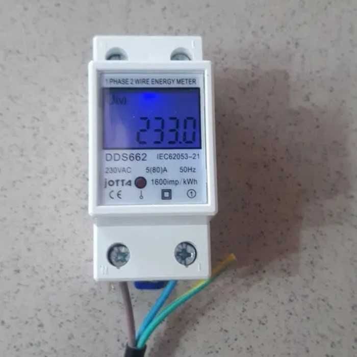 Контролен подотчетен монофазен електромер за DIN шина 80А