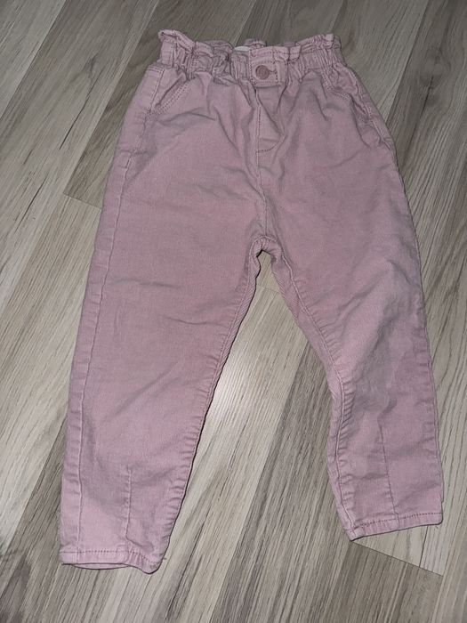 Детски джинси в бебешко розов цвят