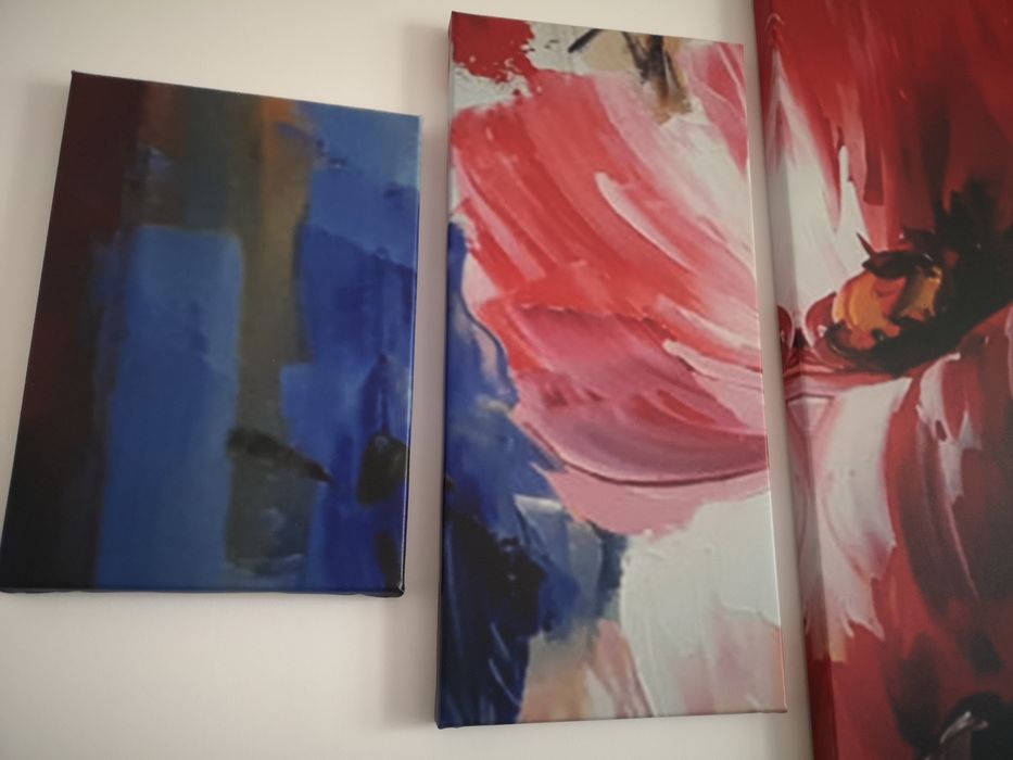 Set Tablou DualView Startonight Flori Rosii in Buchete, 7 piese, lumin