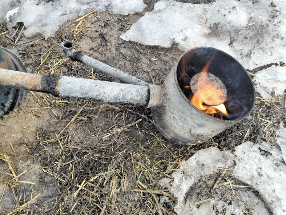 Горелка на отработке