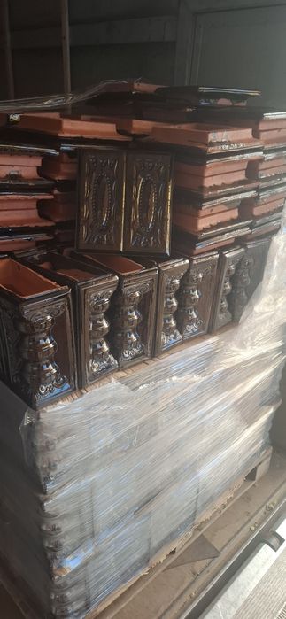 Placi teracota cahle gata finisate pregatite de montaj