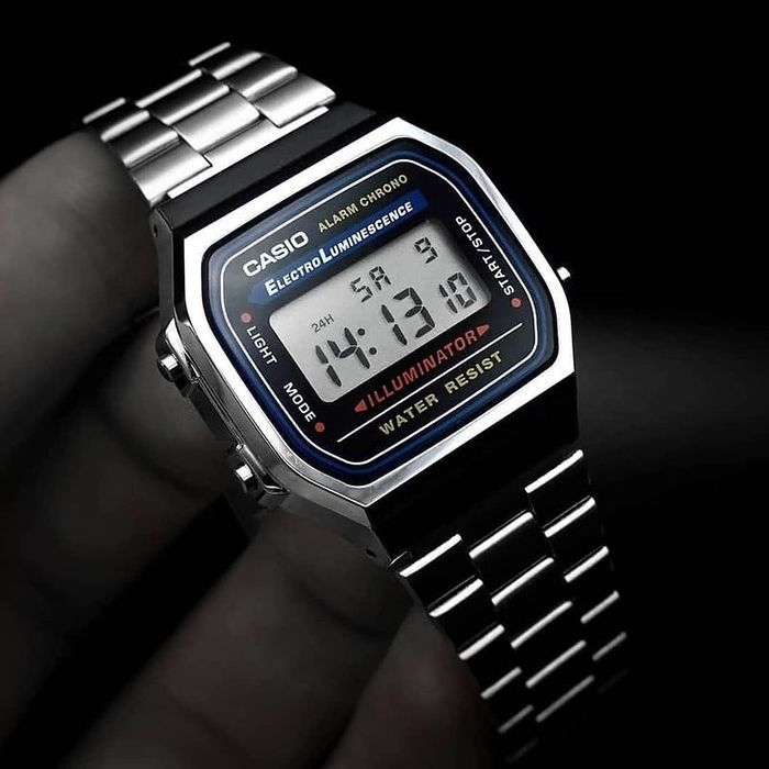 Casio A168WA-1 — Retro uslub, eng yaxshi narxda, Original
