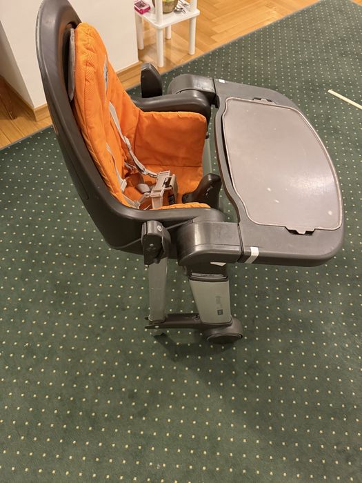 Scaun reglabil pentru bebe, de masa, Inglesina Zuma, portocaliu