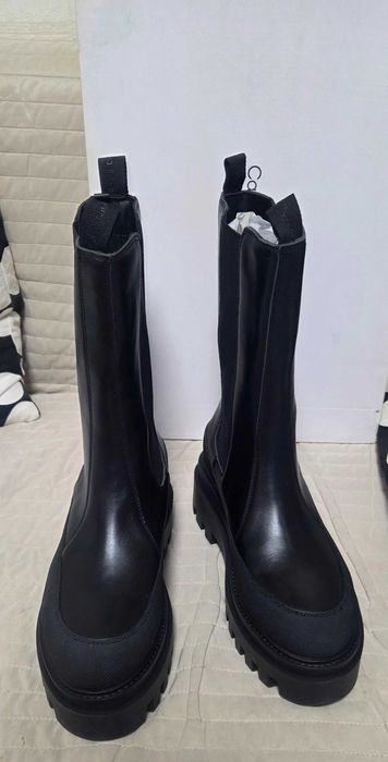 calvin klein ghete de piele cu platforma