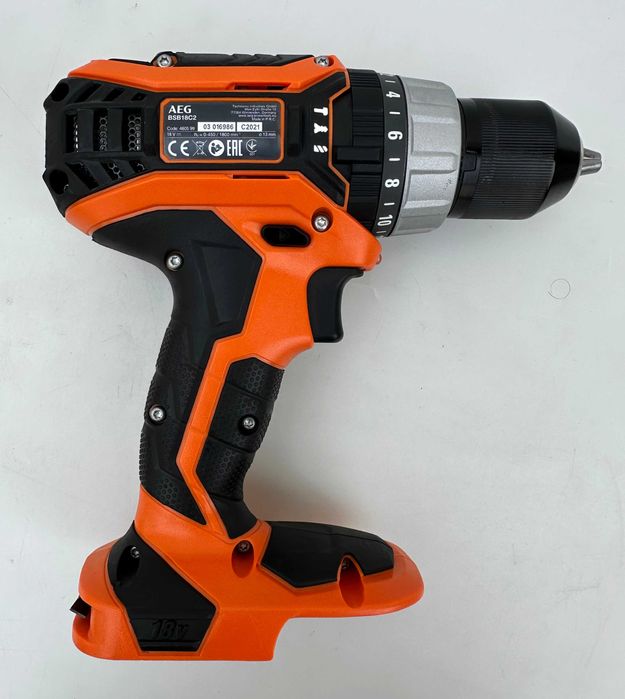 Нов комплетк от ъглошлайф AEG BEWS 18-125X и винтоверт AEG BSB18C2