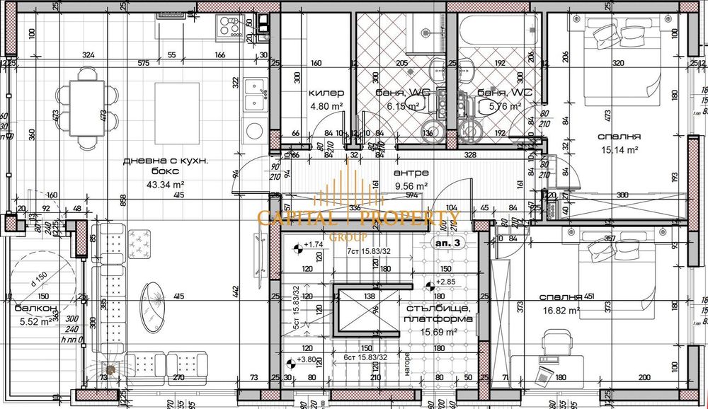 Продава се Тристаен апартамент в Варна, м-т Зеленика - 163 кв.м за 817 €/кв.м - Снимка #5