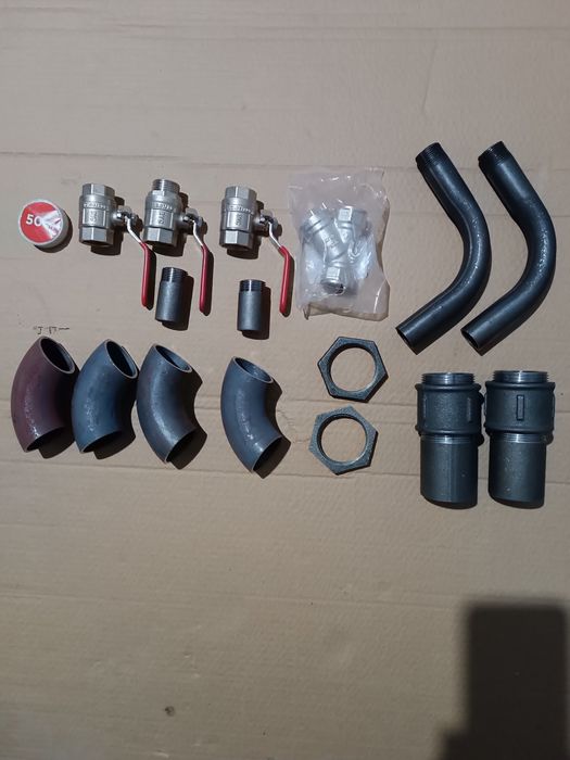 Муфты, контрогайки, сгоны, отводы, фильтр, краны, резьба