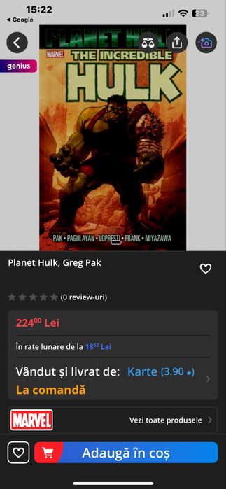 Carte Planet Hulk-