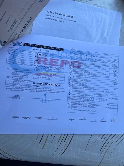 vand remorca cu prelata 750 kg
