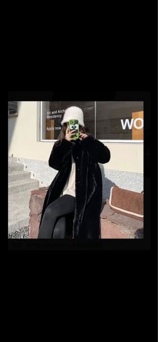 Шуба норка черная