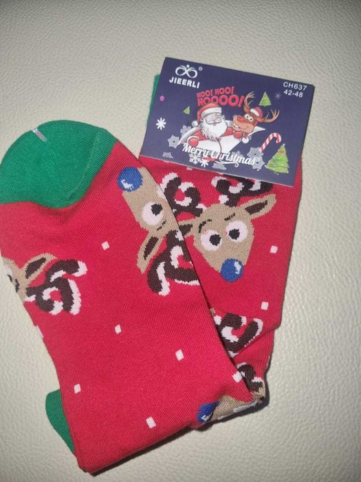 Носки теплые с рисунками в новом состоянии