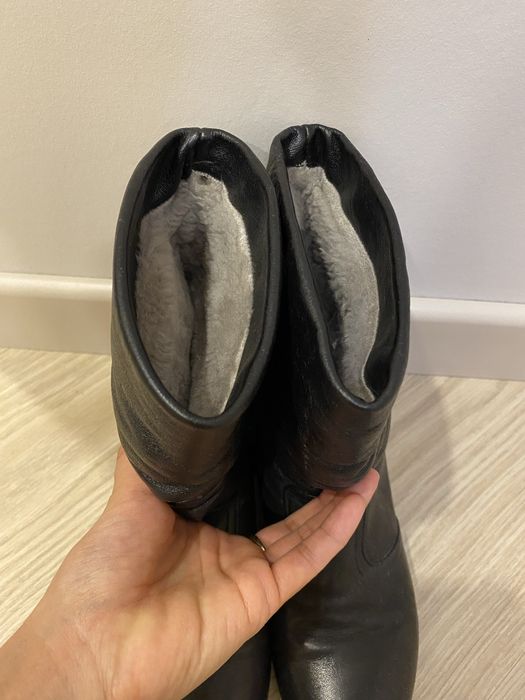 Сапоги кожа цигейка