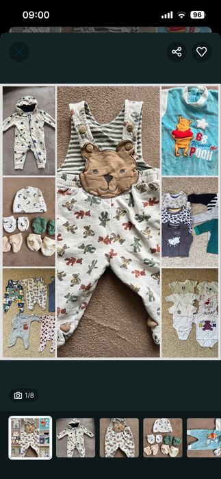 lot hainute fetita sau baiat 56 - 62 1 - 3 luni H&M, Disney, Primark