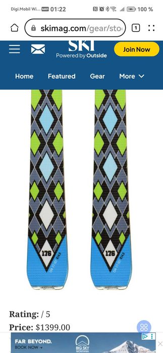 Ski stockli Y77, all mountain 176 cm