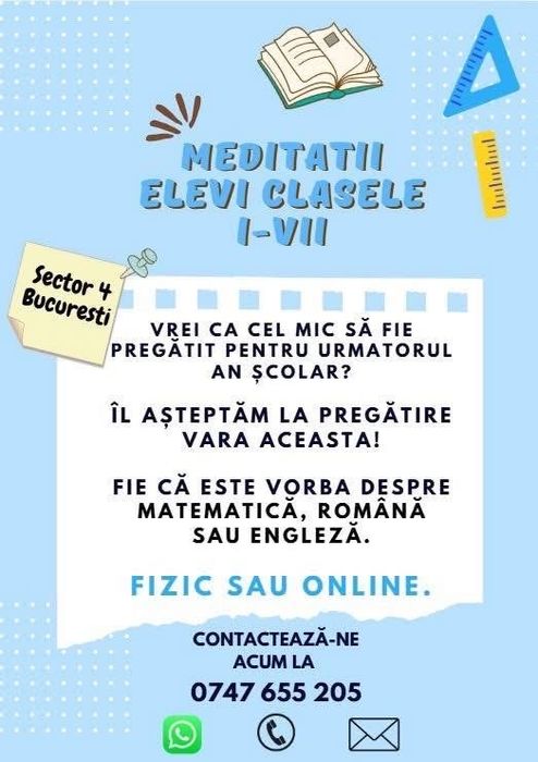 Meditatii Limba Romana, Matematica si Limba Engleza