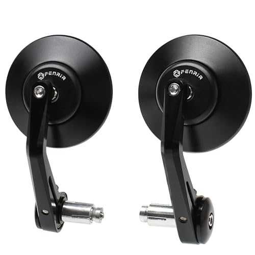 Oglinzi moto FENRIR bar end, negre, aluminiu CNC