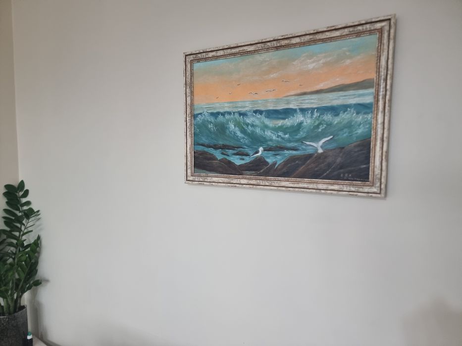 Картина с маслени бои морски пейзаж, изгрев