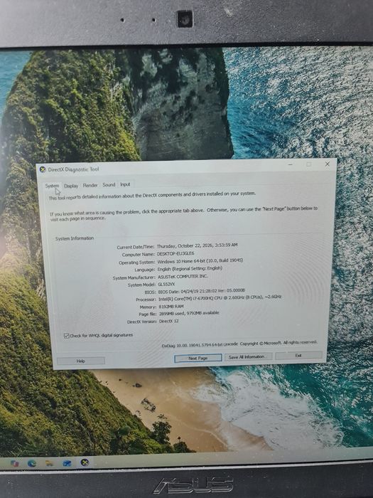 Vand laptop asus rogue