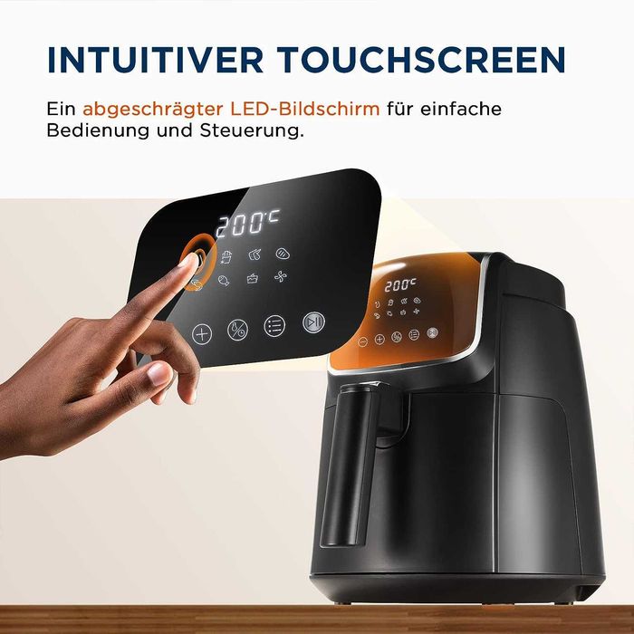 Фритюрник с горещ въздух Midea, 4л., 1500W, 8 програми, НОВО