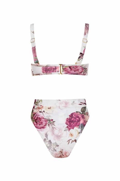 LA VELA бански костюм от две части с висока талия и флорален принт