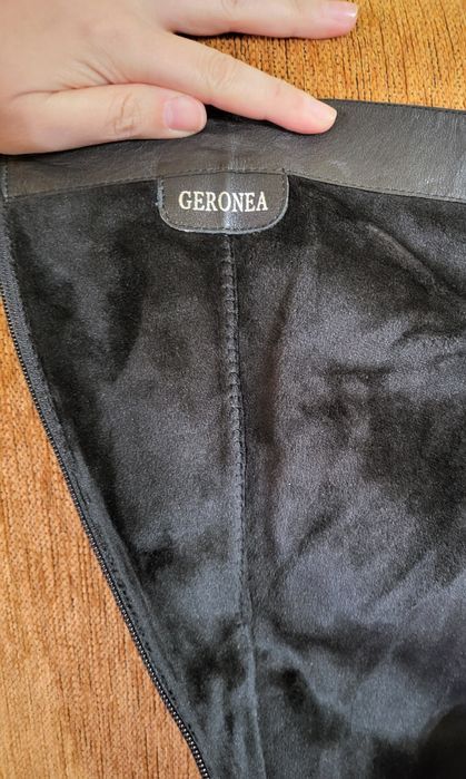 Cizme piele naturala inalte imblanite