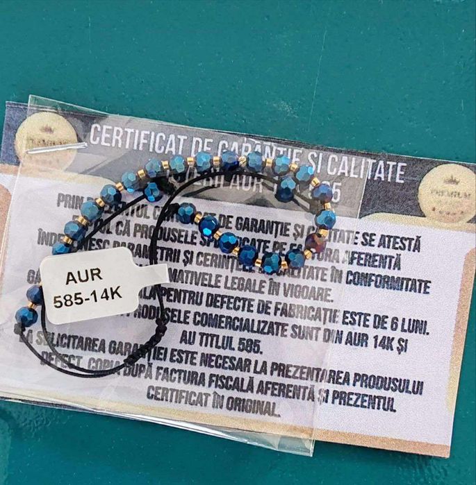 Brățară cu o bila de aur livrare prin curier