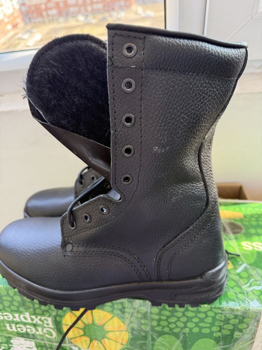 Зимние кожаные берцы