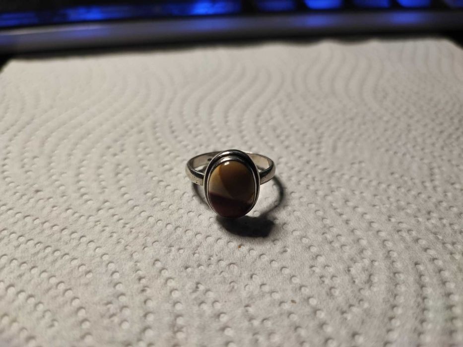 Inel vintage argint cu jasp