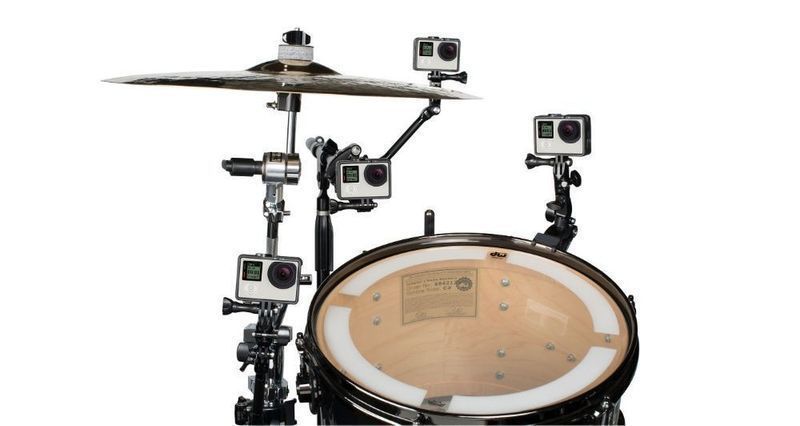 Устройство за закрепване на екшън камери към музикални инстрименти
