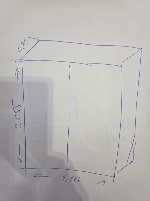 Шкаф купе зеркальный двустворчатый