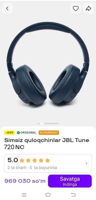 Jbl tune 720 orginal yangidek xolatda UZUMda 970ming SUMKASIZ