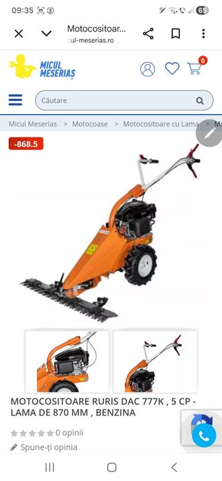 Motocositoare Ruris Dac 777K 5cp lamă 870mm Benzină